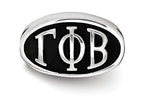 LogoArt Sterling Silver 12.25mm Gamma Phi Beta Oval Letters Bead Charm