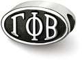 LogoArt Sterling Silver 12.25mm Gamma Phi Beta Oval Letters Bead Charm