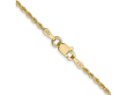 FJC Finejewelers 14 kt Yellow Gold Hand Made Bright Cut Rope Bracelet Lobster Clasp 5.5 Inches x 1.5 mm