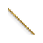 FJC Finejewelers 14 kt Yellow Gold Hand Made Rope Bracelet Lobster Clasp 5.5 Inches x 1.5 mm
