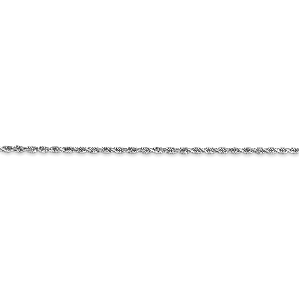 FJC Finejewelers 14 kt White Gold Hand Made Bright Cut Rope Bracelet Lobster Clasp 5.5 Inches x 1.5 mm