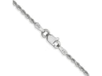 FJC Finejewelers 14 kt White Gold Hand Made Bright Cut Rope Bracelet Lobster Clasp 5.5 Inches x 1.5 mm