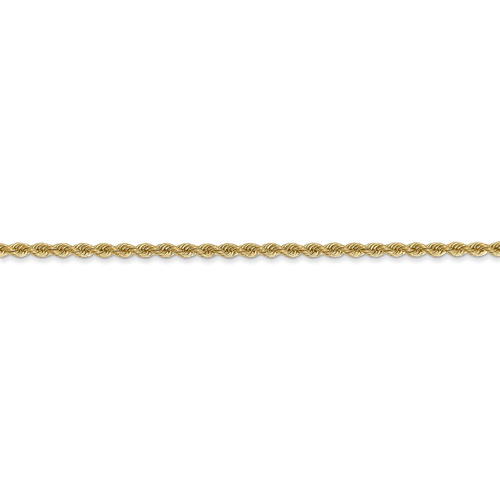 FJC Finejewelers 14 kt Yellow Gold Hand Made Rope Bracelet Lobster Clasp 5.5 Inches x 2 mm