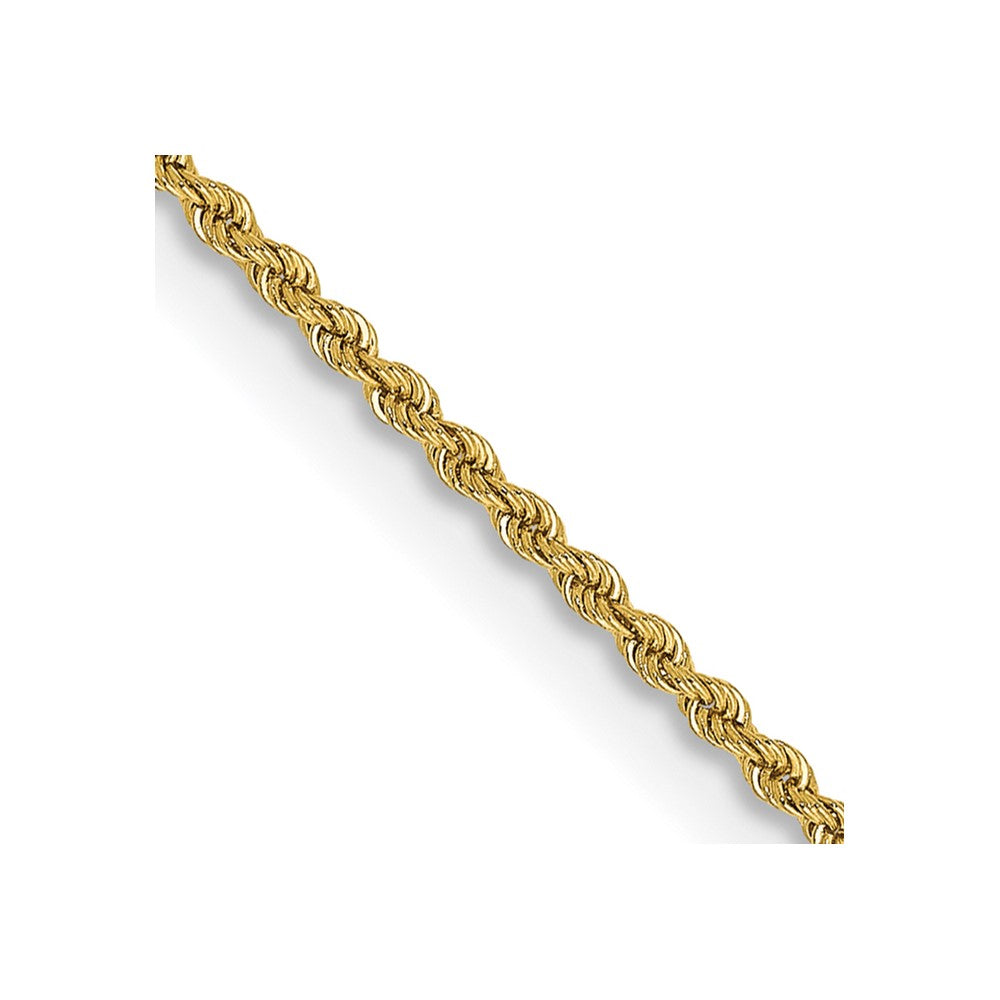FJC Finejewelers 14 kt Yellow Gold Hand Made Rope Bracelet Lobster Clasp 5.5 Inches x 2 mm