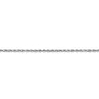 FJC Finejewelers 14 kt White Gold Hand Made Bright Cut Rope Chain Lobster Clasp 36 Inches x 1.75 mm