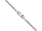 FJC Finejewelers 14 kt White Gold Hand Made Bright Cut Rope Chain Lobster Clasp 36 Inches x 1.75 mm