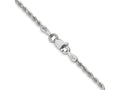 FJC Finejewelers 14 kt White Gold Hand Made Bright Cut Rope Bracelet Lobster Clasp 5.5 Inches x 1.75 mm