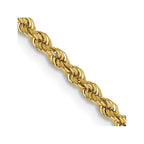 FJC Finejewelers 14 kt Yellow Gold Hand Made Rope Chain Lobster Clasp 36 Inches x 2.25 mm
