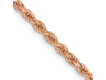 FJC Finejewelers 14 kt Rose Gold Hand Made Bright Cut Rope Necklace Lobster Clasp 18 Inches x 2.25 mm