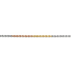 FJC Finejewelers 14 kt Tri Color Gold Bright Cut Rope Chain Lobster Clasp 22 Inches x 2.5 mm