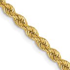FJC Finejewelers 14 kt Yellow Gold Hand Made Rope Chain Lobster Clasp 36 Inches x 2.75 mm