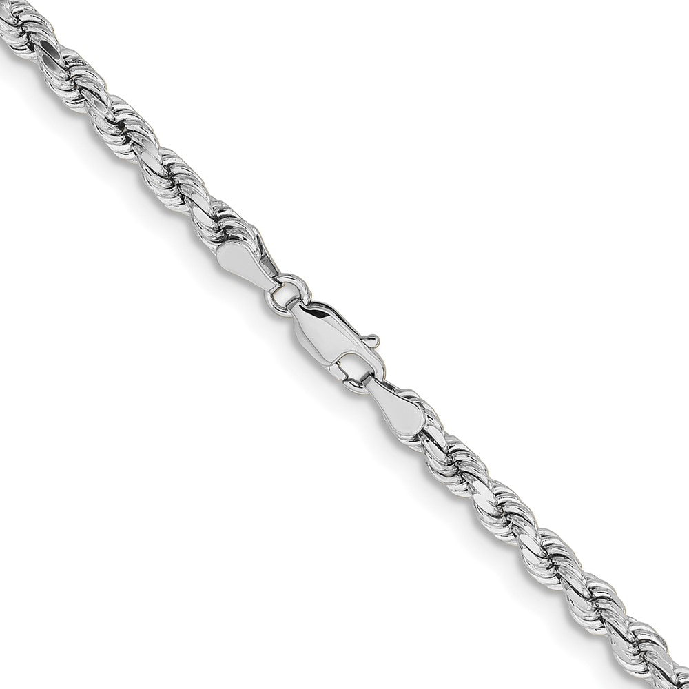 FJC Finejewelers 14 kt White Gold Bright Cut Rope with Lobster Clasp Chain Bracelet 7 Inches x 4.25 mm