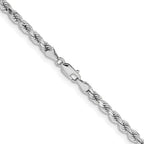 FJC Finejewelers 14 kt White Gold Bright Cut Rope with Lobster Clasp Chain Bracelet 7 Inches x 4.25 mm