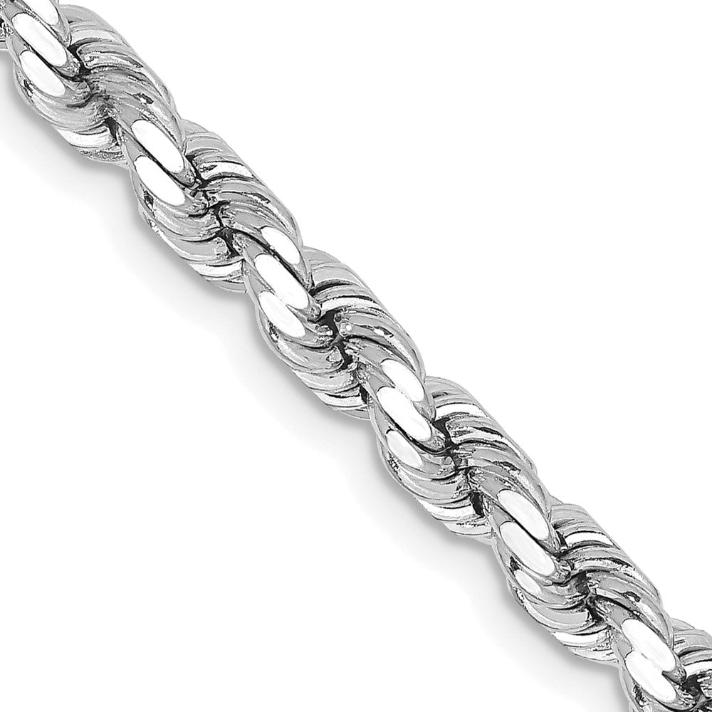 FJC Finejewelers 14 kt White Gold Bright Cut Rope with Lobster Clasp Chain Bracelet 8 Inches x 4.25 mm