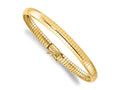 FJC Finejewelers 14 kt Yellow Gold 6mm Domed Omega Bracelet 8 Inches