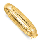 FJC Finejewelers 14 kt Yellow Gold Lightweight Domed Omega Bracelet 7 Inches x 8 mm