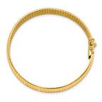 FJC Finejewelers 14 kt Yellow Gold Lightweight Domed Omega Bracelet 7 Inches x 8 mm