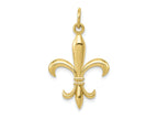 FJC Finejewelers 10 kt Yellow Gold Themed Hollow Fleur De Lis Charm 30 mm x 18 mm