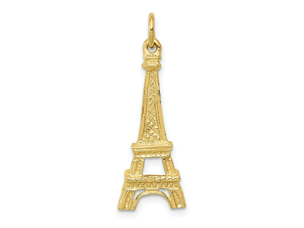 FJC Finejewelers 10 kt Yellow Gold Themed Eiffel Tower Charm