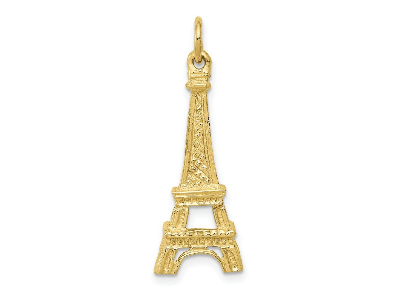 FJC Finejewelers 10 kt Yellow Gold Themed Eiffel Tower Charm