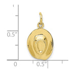 FJC Finejewelers 10 kt Yellow Gold Themed Hat Charm 21 mm x 11 mm