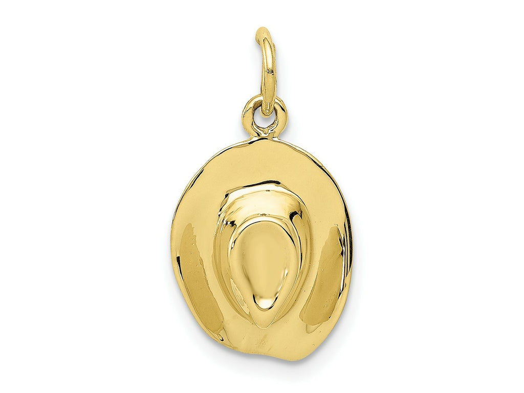 FJC Finejewelers 10 kt Yellow Gold Themed Hat Charm 21 mm x 11 mm