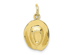FJC Finejewelers 10 kt Yellow Gold Themed Hat Charm 21 mm x 11 mm