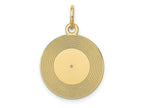 FJC Finejewelers 10 kt Yellow Gold Themed Record Album Charm 21 mm x 15 mm