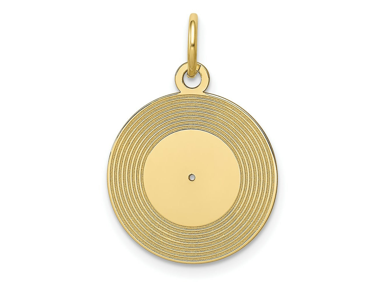 FJC Finejewelers 10 kt Yellow Gold Themed Record Album Charm 21 mm x 15 mm
