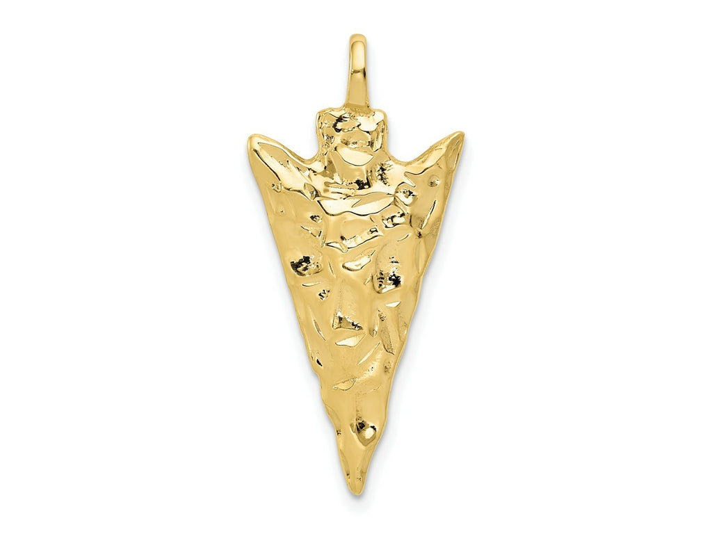 FJC Finejewelers 10 kt Yellow Gold Themed Arrow Head Charm 31 mm x 14 mm