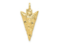 FJC Finejewelers 10 kt Yellow Gold Themed Arrow Head Charm 31 mm x 14 mm