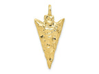 FJC Finejewelers 10 kt Yellow Gold Themed Arrow Head Charm 31 mm x 14 mm