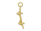 FJC Finejewelers 10 kt Yellow Gold Themed Mackinac Bridge Charm 7.5 mm x 29 mm