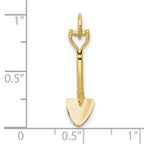 FJC Finejewelers 10 kt Yellow Gold Themed 3-D Spade Charm 20 mm x 4 mm