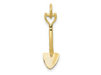 FJC Finejewelers 10 kt Yellow Gold Themed 3-D Spade Charm 20 mm x 4 mm
