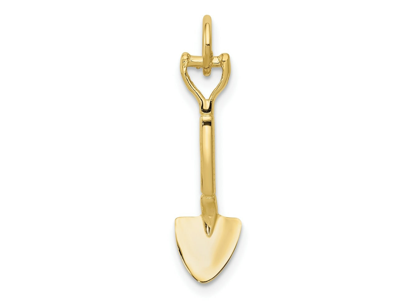 FJC Finejewelers 10 kt Yellow Gold Themed 3-D Spade Charm 20 mm x 4 mm