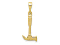 FJC Finejewelers 10 kt Yellow Gold Themed Hammer Charm 30 mm x 10 mm