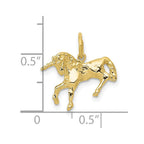 FJC Finejewelers 10 kt Yellow Gold Themed Unicorn Charm 14 mm x 16 mm