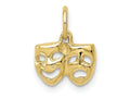 FJC Finejewelers 10 kt Yellow Gold Themed Comedy/Tragedy Charm 7 mm x 10 mm