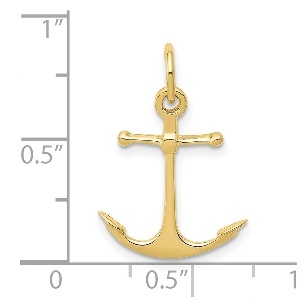FJC Finejewelers 10 kt Yellow Gold Themed Anchor Charm 19 mm x 15 mm