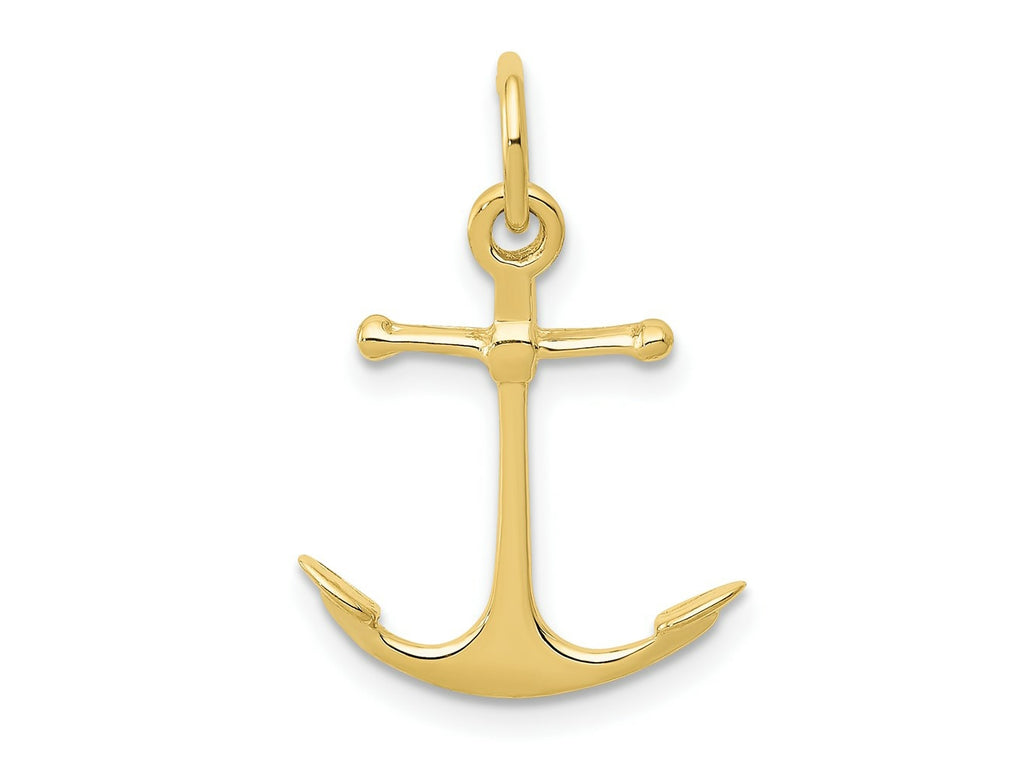 FJC Finejewelers 10 kt Yellow Gold Themed Anchor Charm 19 mm x 15 mm