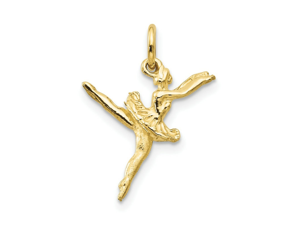 FJC Finejewelers 10 kt Yellow Gold Themed Ballerina Charm 20 mm x 15 mm
