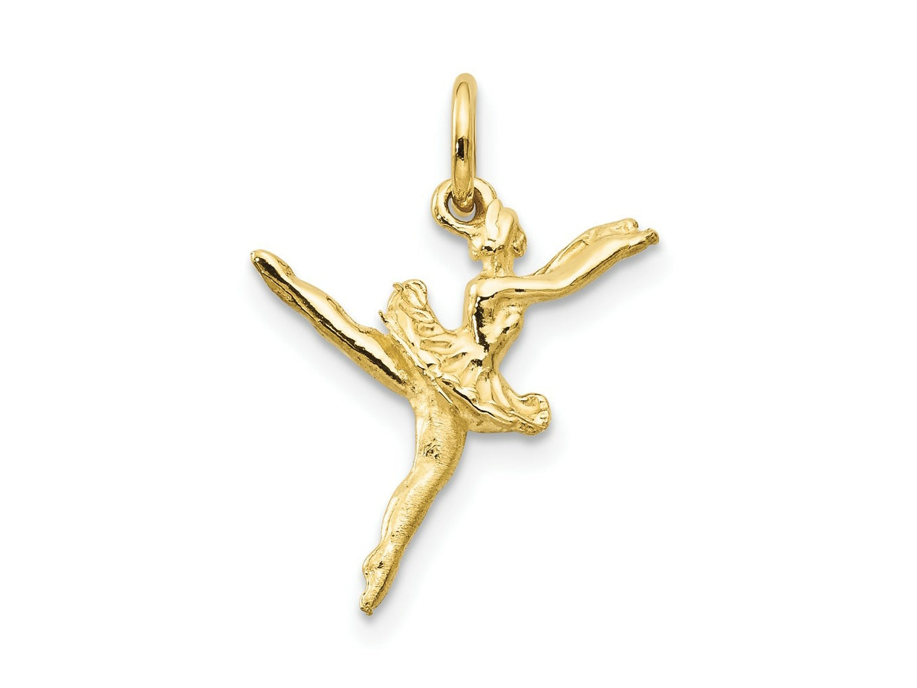 FJC Finejewelers 10 kt Yellow Gold Themed Ballerina Charm 20 mm x 15 mm