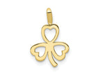 FJC Finejewelers 10 kt Yellow Gold Themed Heart Clover Charm 15 mm x 10 mm