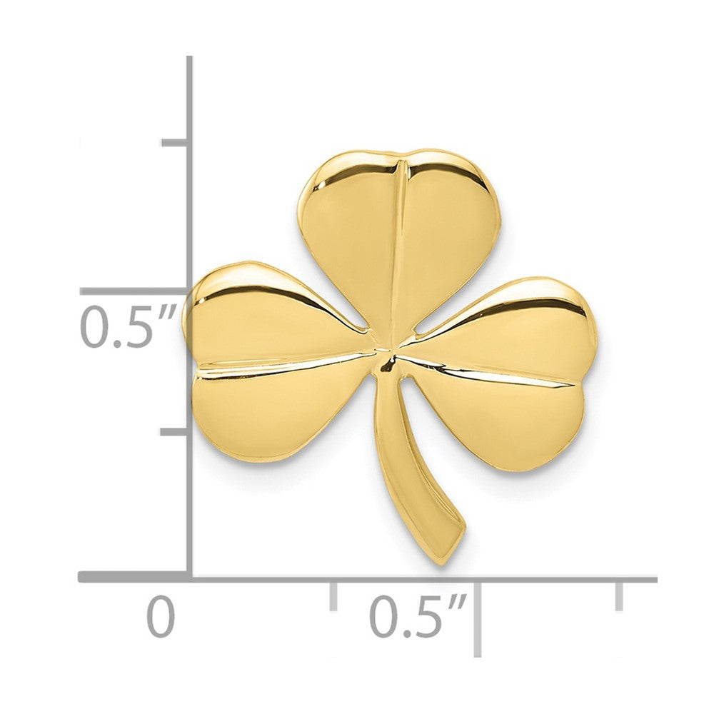 FJC Finejewelers 10 kt Yellow Gold Themed Shamrock Chain Slide 20 mm x 18 mm