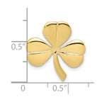 FJC Finejewelers 10 kt Yellow Gold Themed Shamrock Chain Slide 20 mm x 18 mm