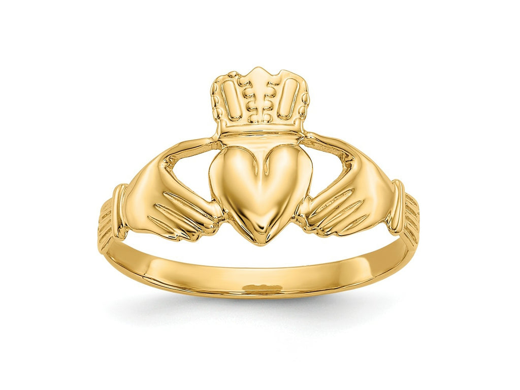 FJC Finejewelers 10 kt Yellow Gold Polished Claddagh Ring