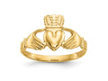 FJC Finejewelers 10 kt Yellow Gold Polished Claddagh Ring