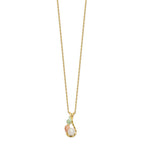 FJC Finejewelers 10 kt Tri Color Gold  w/12K Accents Fresh Water Cultured Pearl Black Hills Gold Necklace