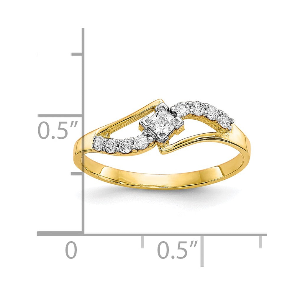 FJC Finejewelers 10 kt Yellow Gold CZ Ring